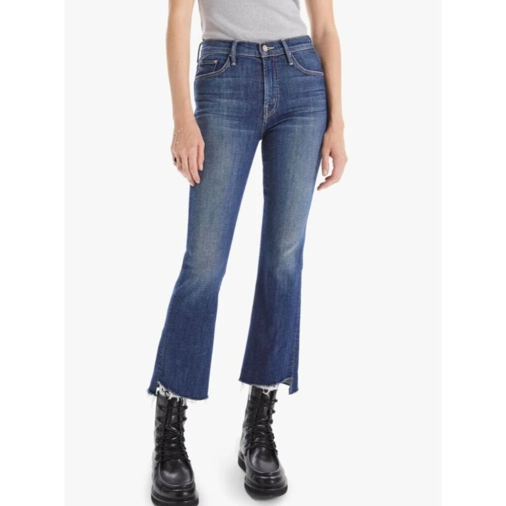 Mother Jeans Womens Size 25 The Insider Crop Step Fray in Girl Crush High Rise